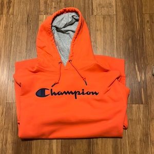 Orange champion hoodie
